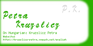 petra kruzslicz business card